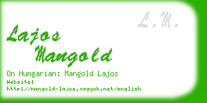 lajos mangold business card